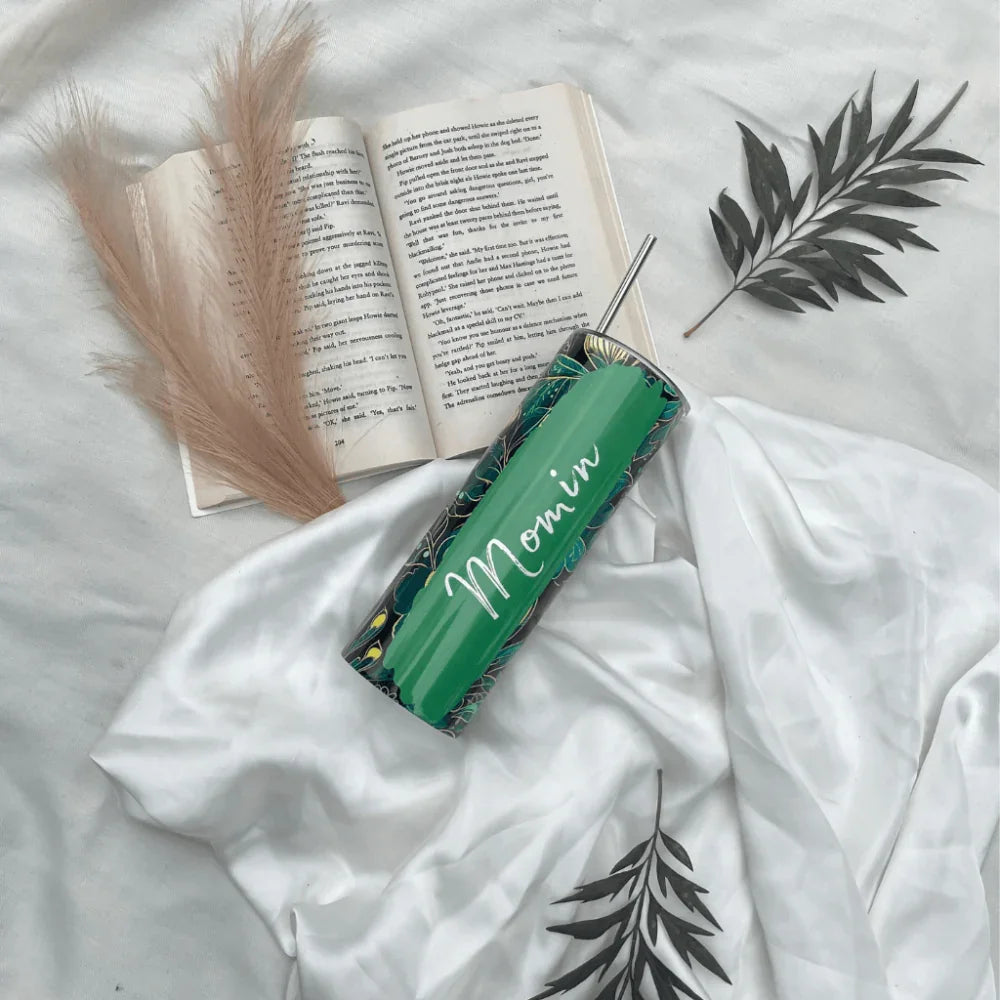 Personalized Stainless Steel Tumbler with Steel Straw – Botella Flaske - Botella Flaske