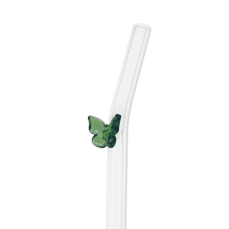 Butterfly Glass Straw