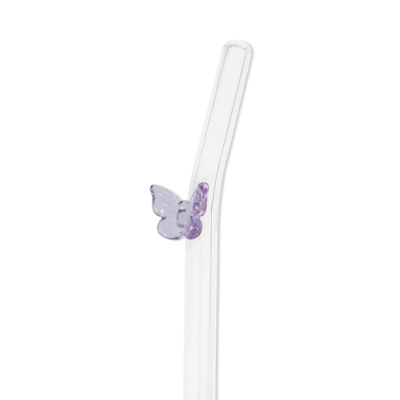Butterfly Glass Straw