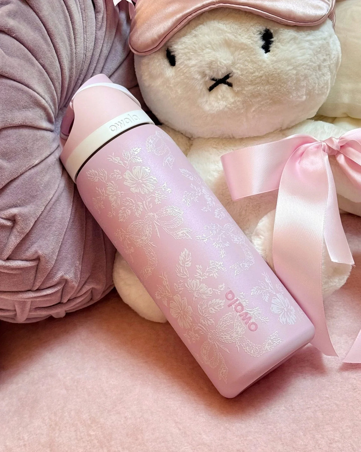 Owala FreeSip Water Bottle - 32oz | Pink Floral