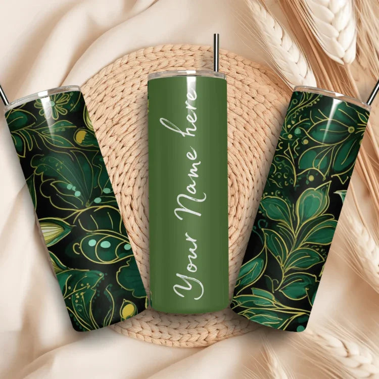 Personalized Stainless Steel Tumbler with Steel Straw – Botella Flaske - Botella Flaske