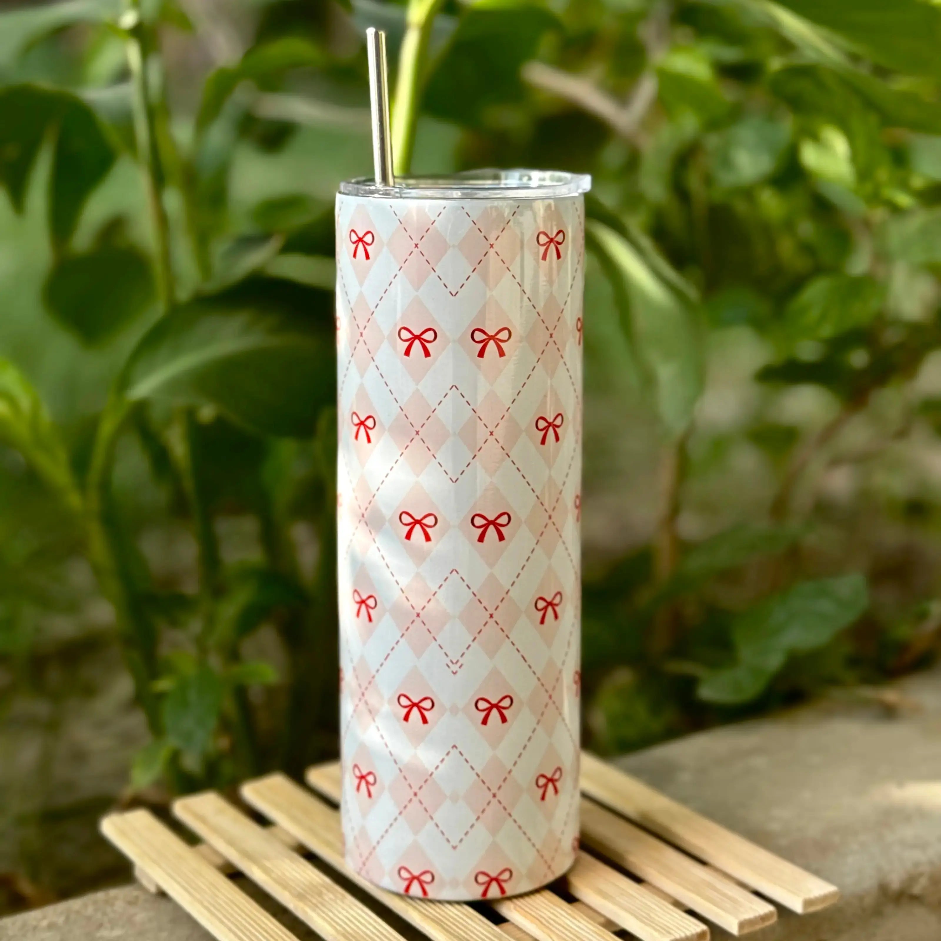 Stainless Steel Tumbler with Steel Straw – Botella Flaske