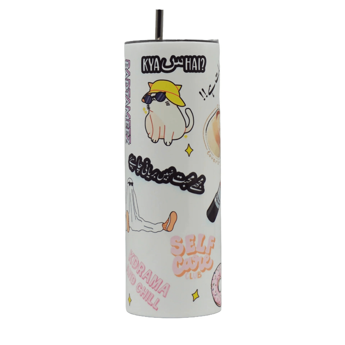 Stainless Steel Tumbler with Steel Straw – Botella Flaske - Botella Flaske