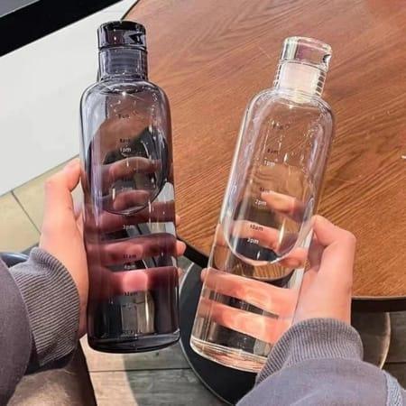 Transparent TimeMarker Water Bottle – Botella Flaske - Botella Flaske