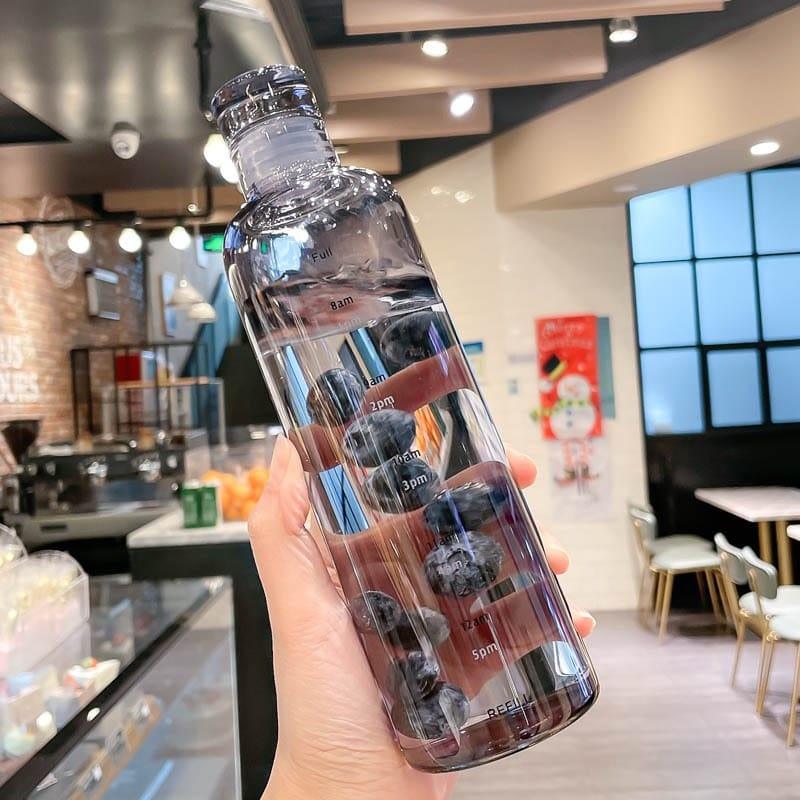 Transparent TimeMarker Water Bottle – Botella Flaske - Botella Flaske