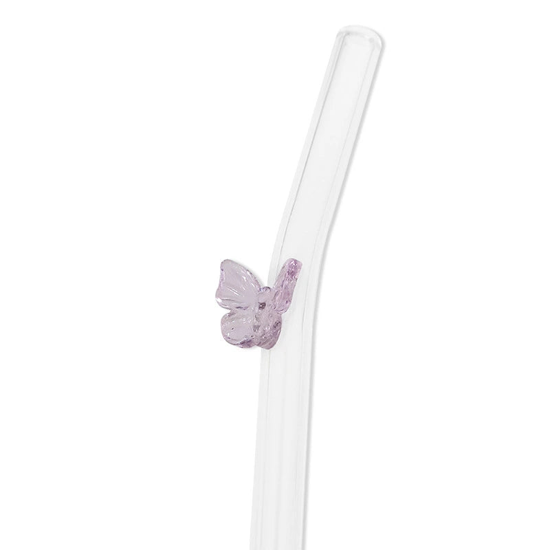 Butterfly Glass Straw