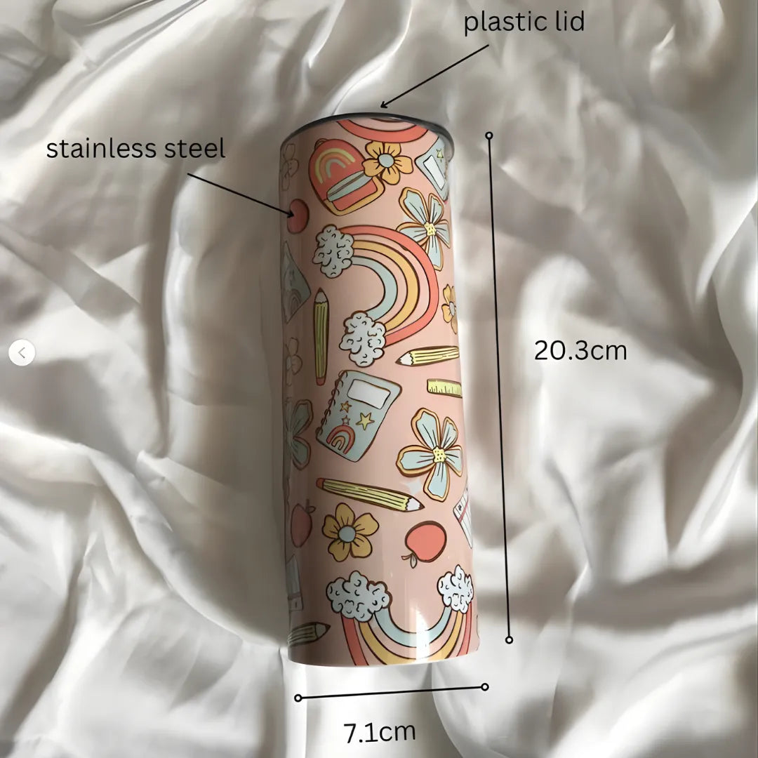 Stainless Steel Tumbler with Steel Straw – Botella Flaske