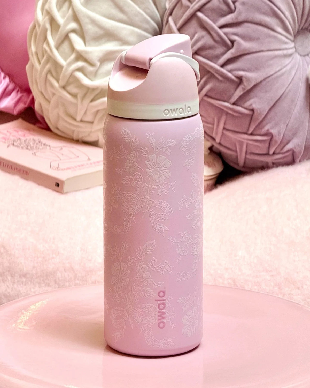 Owala FreeSip Water Bottle - 32oz | Pink Floral