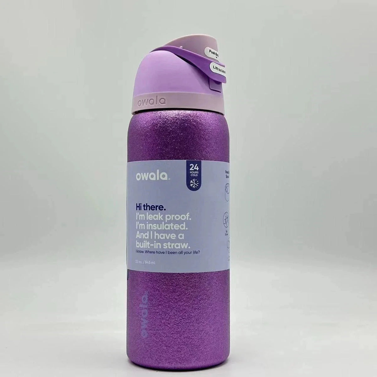 Owala FreeSip Water Bottle - 32oz | Shimmery Purple