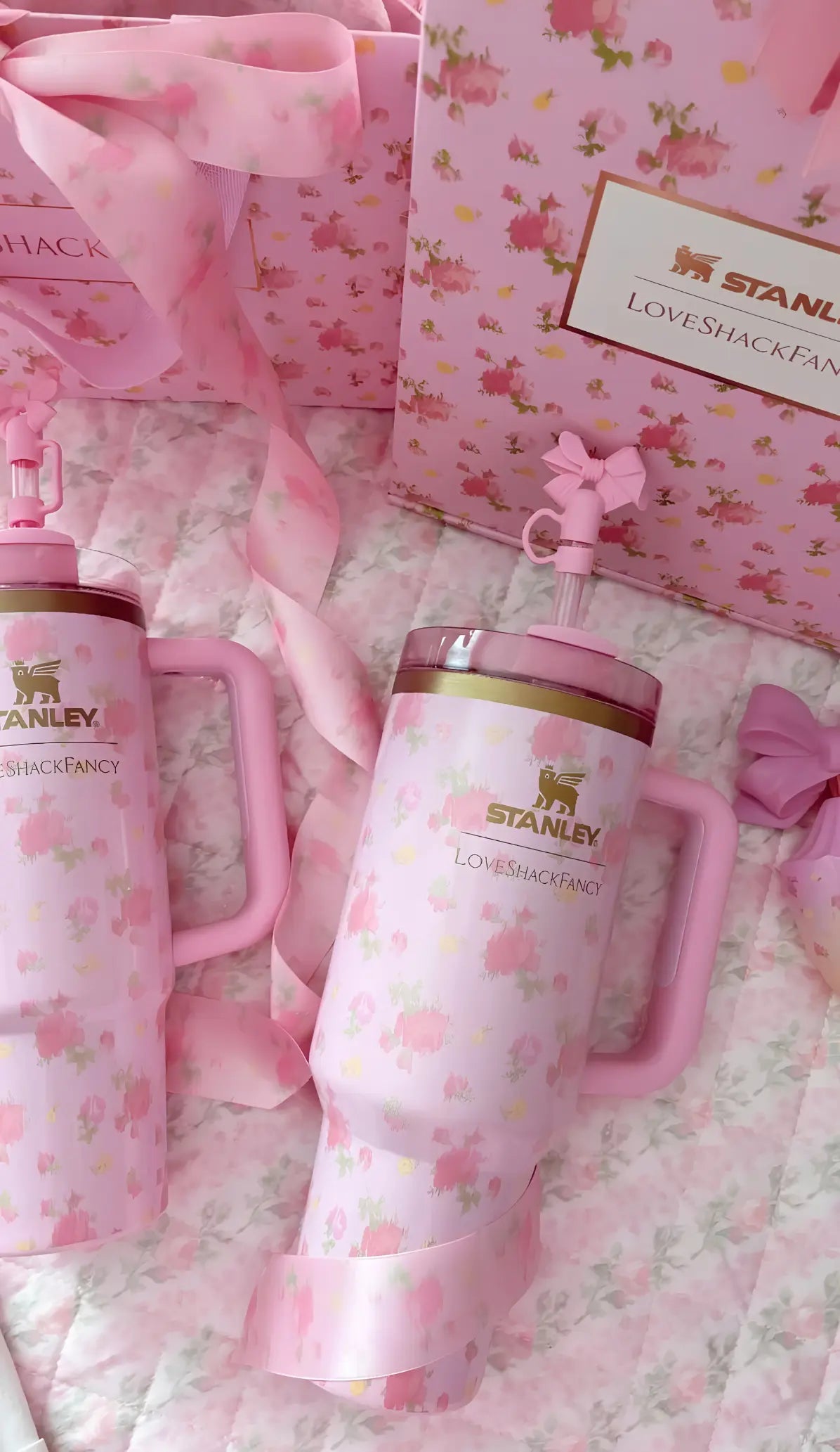 Stanley X LoveShackFancy 40oz Quencher H2.0 FlowState Tumbler