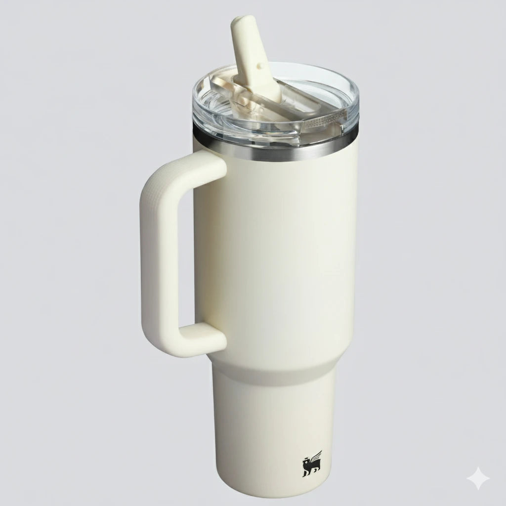 40 OZ Quencher ProTour Flip Straw Tumbler | Cream