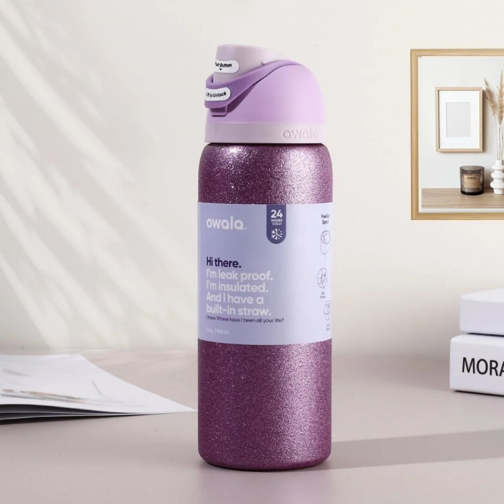 Owala FreeSip Water Bottle - 32oz | Shimmery Purple