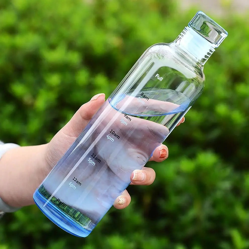 Glass Transparent Water Bottle