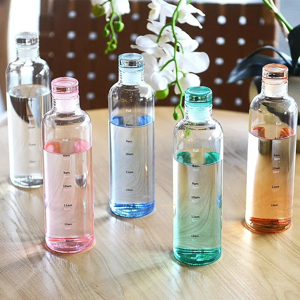 Glass Transparent Water Bottle