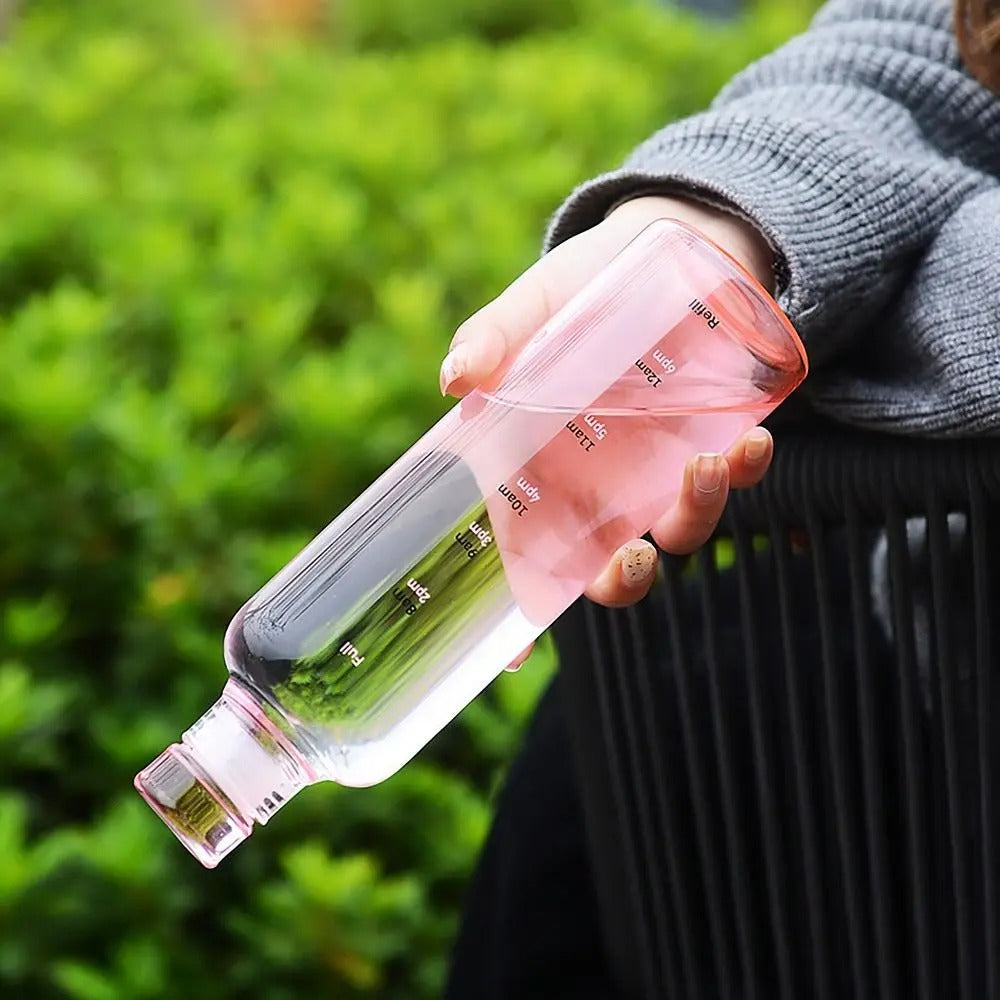 Glass Transparent Water Bottle