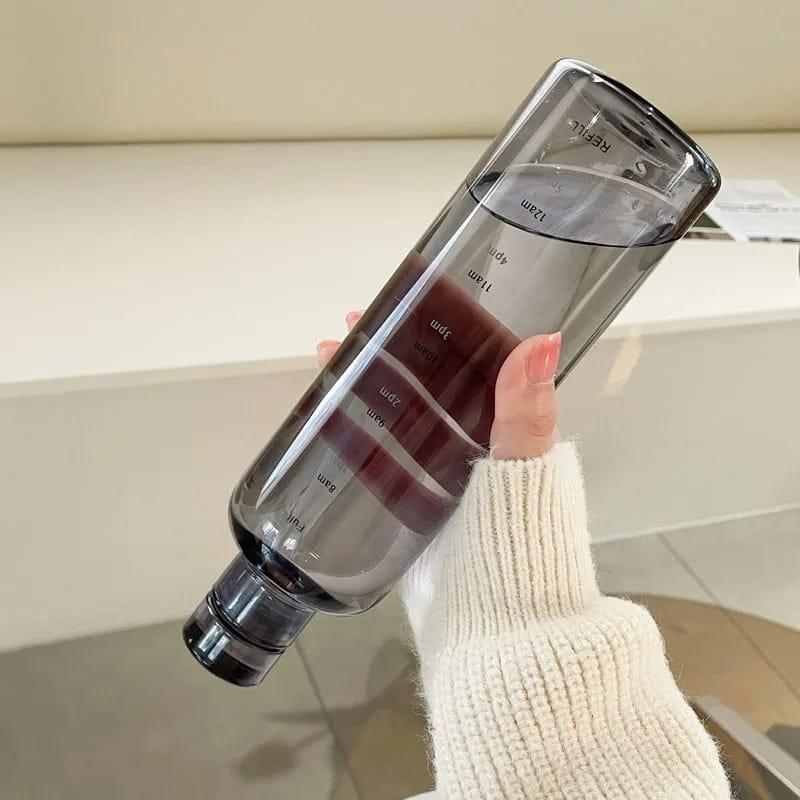 Transparent TimeMarker Water Bottle – Botella Flaske - Botella Flaske
