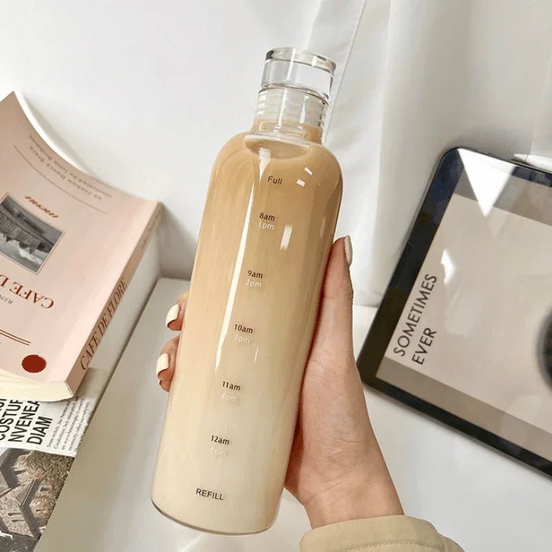 Transparent TimeMarker Water Bottle – Botella Flaske - Botella Flaske